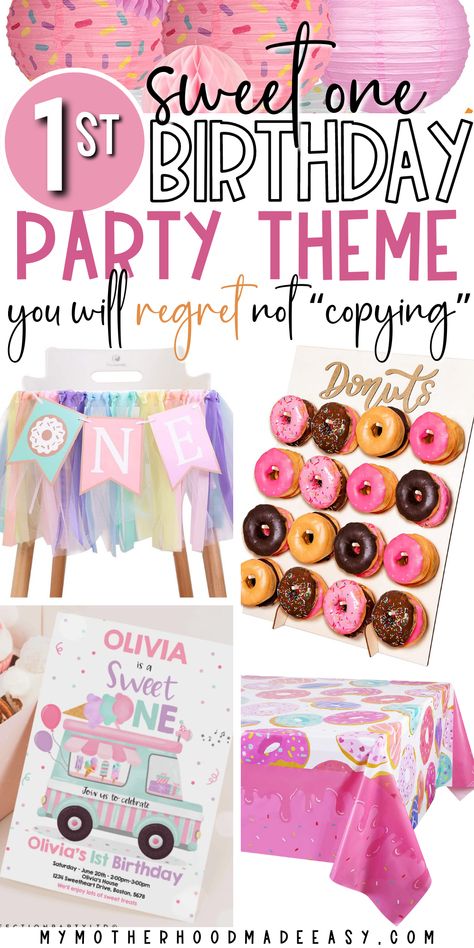 Want to throw a sweet one first birthday party, the right way? Then you seriously need to check out these DIY sweet one birthday theme ideas! A Sweet One First Birthday, Sweet One Birthday Theme, First Birthday Party Theme Ideas, One Birthday Theme, Sweet One First Birthday, First Birthday Activities, 1 Year Birthday Party Ideas, Birthday Theme Ideas, Birthday Party Theme Ideas