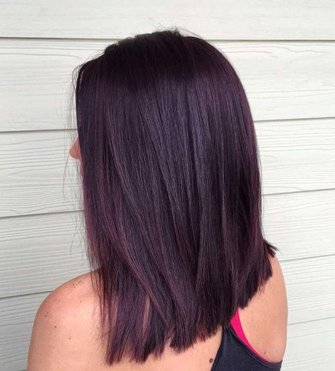 Balayaged Black Cherry Blackberry Hair Colour, Pelo Color Borgoña, Pelo Color Vino, Black Cherry Hair Color, Black Cherry Hair, Haircolor Ideas, Violet Hair Colors, Cherry Hair Colors, Dark Red Hair Color