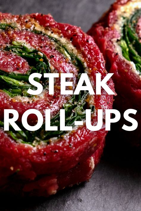 Steak And Jalapeno Recipe, Pin Wheel Steak Recipes, Keto Steak Dinner Recipes, Sirloin Steak Roll Ups, Meat Roulade Recipes, Beef Roll Recipes, Flank Steak Recipes Healthy, Recipes Using Beef Skirt Steak, Milanesa Beef Recipes