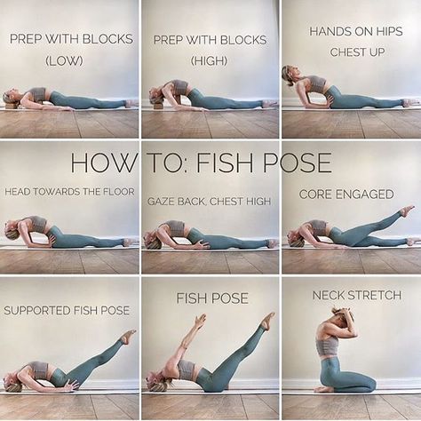 Yoga Alignment Tips&Tutorials on Instagram: “📷 @ania_75 Having trouble getting into Fish Pose? These variations and modifications will make this pose much more accessible so you can…” Fish Pose Yoga, Hard Yoga, Fish Pose, Yoga Tutorial, Body Stretch, Body Stretches, Yoga Body, Chakra Yoga, Yoga Community