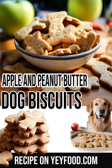 Mary Maxwell Dog Treat Recipes Peanut Butter, Recipes Peanut Butter, Apple Peanut Butter, Peanut Butter Dog Biscuits, Hacks For Home, Pet Treats Recipes, Easy Dog Treat Recipes, Lemon Crinkle Cookies, Dog Biscuit Recipes