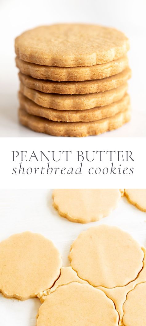 Peanut Butter Shortbread, Festive Cookie Recipes, Easy Shortbread Cookie Recipe, Peanut Butter Biscuits, Butter Shortbread Cookies, Butter Shortbread, Shortbread Cookies Easy, Butter Sugar Cookies, Resepi Biskut