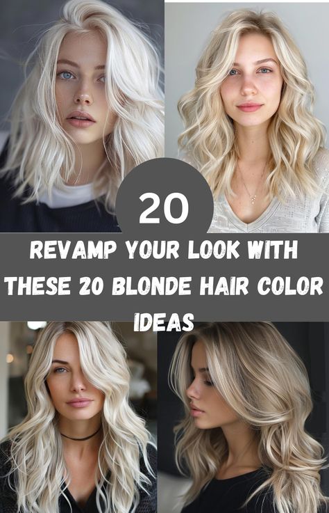 Ready for a hair color transformation in 2025? These 20 stunning blonde hair color ideas will revamp your look, offering shades from golden honey to icy platinum that suit every skin tone and style. Blonde Hair Color Ideas With Lowlights, Best Blonde Hair Color For Green Eyes, Blonde With Pale Skin, Makeup Brown Eyes Blonde Hair, Bleach Blonde To Natural Blonde, Icy Cool Blonde Hair Color, Goldwell Color Formulas Blondes, Blonde On Pale Skin, Blonde Toner Before And After