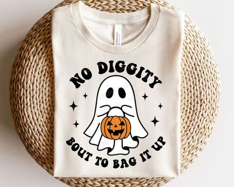 No Diggity, Halloween Shirt Svg, Boy Halloween, Cricut Halloween, Look Retro, Cute Shirt Designs, Halloween Boys, Svg Halloween, Cricut Creations