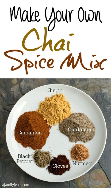 Make your own Chai Spice Mix using ingredients you likely already have in your kitchen cabinet! Chai Spice Mix, Chai Tea Recipe, Spice Mix Recipes, Diy Spices, Homemade Spices, Family Feast, Homemade Seasonings, Chai Spice, Spice Mix