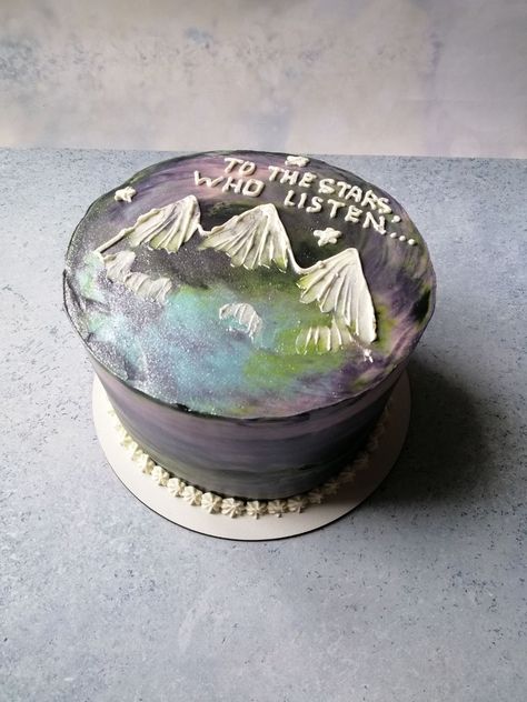 ACOTAR birthday cake Acotar Cake Ideas, Acotar Birthday Cake, Acotar Birthday, Acotar Party, Book Club Parties, Cake Inspo, Club Parties, Sarah J Maas, Birthday Cakes