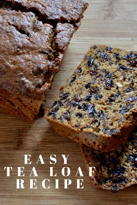 Cold Tea Fruit Cake, Fruit Tea Loaf Recipe, English Tea Loaf, Moist Cakes Recipes, Healthy Loaf Cake Recipes, Tea Bread Recipes, Tea Loaf Recipe, Easy Fruit Cake Recipe, Healthy Fruit Cake