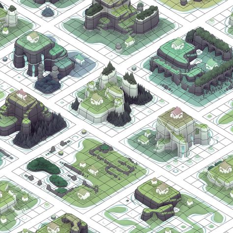 Graphic Map Design, Game Map, Isometric Map, Schematic Design, Arte 8 Bits, Rpg Map, Isometric Art, Isometric Design, Pixel Art Games