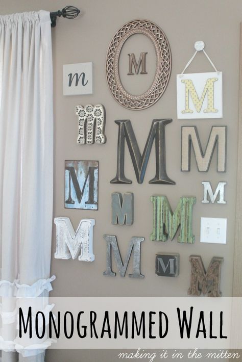 Initial Wall Decor Living Room, Collage Walls, Initial Decor, Initial Wall Decor, Monogram Wall Decor, Initial Wall Art, Wooden Wall Letters, Virginia House, Letter Wall Decor