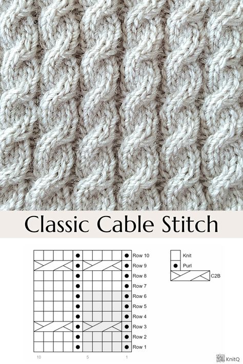 The classic 2×2 cable stitch is by far the best cable stitch for beginner knitters. It’s simple to learn and doesn’t require any complex stitch counting. All you need to get started is your regular knitting supplies plus a cable needle. #cablestitch #2x2cable #knitcablestitch #knitcables Cable Knit Stitches Charts, Cabled Scarf Knitting Pattern, Easy Cable Knit Scarf, Cable Stitch Patterns Knitting, Knit Cable Pattern Charts, Simple Cable Knit Scarf Pattern Free, Cables Knitting Patterns, Knitting Cables Pattern, Knit Cables Pattern