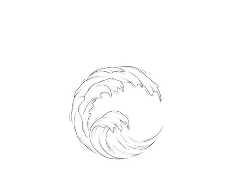 Male Ocean Tattoos, Wave And Boat Tattoo, Wave Tattoo Stencil, Wave Minimalist, Ocean Wave Tattoo, Ankle Tattoo Men, Circular Tattoo, Small Phoenix Tattoos, Boat Tattoo