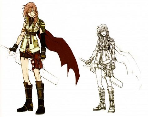 Week 13 - Final Fantasy XIII - Concept Art Mon - Lightning Lightning Concept Art, Final Fantasy Xiii Lightning, Lightning Farron, Lightning Final Fantasy, Final Fantasy Xiii, Tetsuya Nomura, Final Fantasy Artwork, Final Fantasy Art, Fantasy Collection