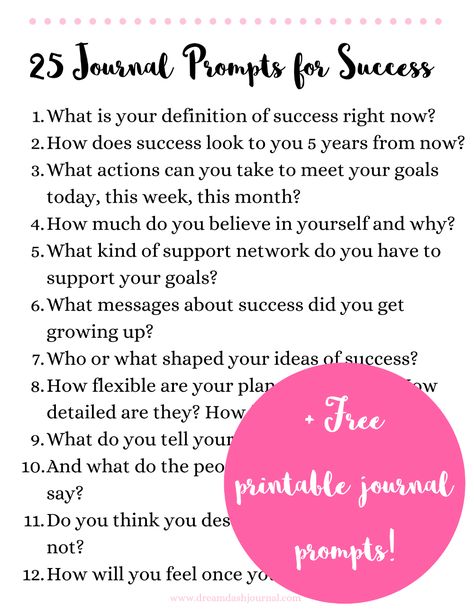 Mindset Journal Prompts, Free Printable Journal, Mindset Journal, Positive Affirmations For Success, Journal Questions, Daily Journal Prompts, Reaching Goals, Printable Journal, Writing About Yourself