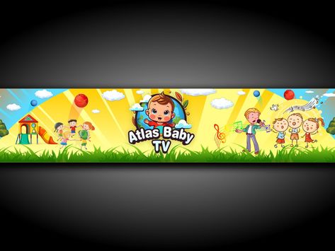 Cartoon Youtube Banner, Youtube Banner Cartoon, Youtube Banner Cartoon Channel, Ganpati Aagman Banner, Tv Channel Logo Design, Banner For Gaming Channel, Youtube Poster, Youtube Banner Design, Youtube Design