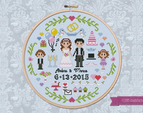 Browse unique items from cloudsfactory on Etsy, a global marketplace of handmade, vintage and creative goods. Wedding Sampler Cross Stitch, Numbers Pattern, Contemporary Cross, Wedding Sampler, Needlecraft Patterns, Sampler Cross Stitch, Wedding Cross Stitch, Wedding Cross, Custom Cross