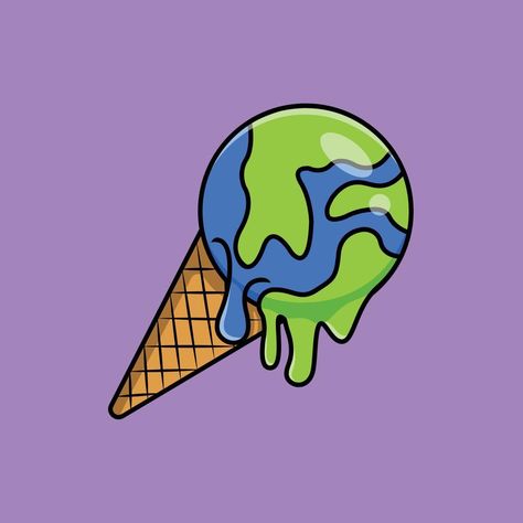 Ice Cream Earth Drip Melted Illustration Melting Ice Cream Drawing, Melt Illustration, Drip Effect Drawing, Drip Drawing Ideas, Drip Illustration, Melting Drawing, Drip Drawing, Melting Earth, Ice Cream Cone Drawing