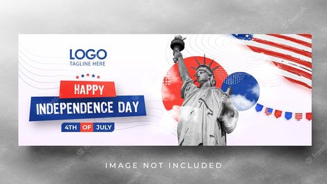 Premium PSD | PSD 4th of july independence day banner template Independence Day Banner, 4th Of July Images, July Images, Car Advertising Design, Fashion Banner, Thumbnail Design, Car Advertising, Website Banner, Social Media Banner