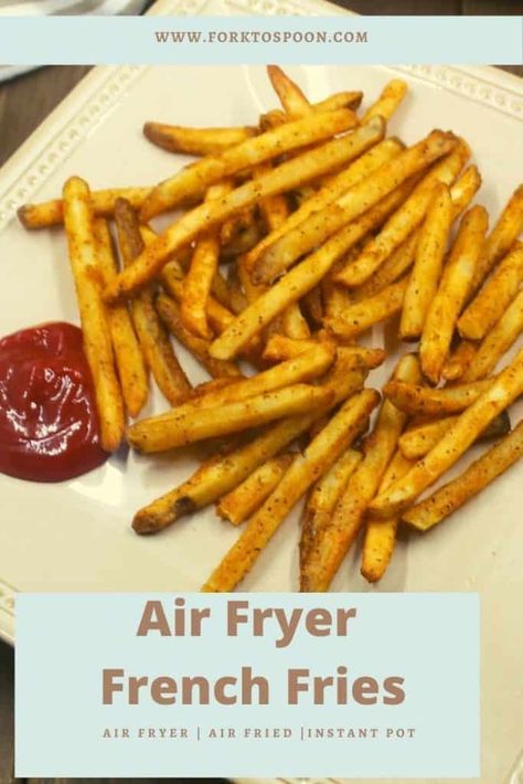 The Best And Easiest Air Fryer French Fries Recipe - Fork To Spoon Homemade French Frys In Air Fryer, French Frys In Airfryer, French Frys, Air Fry French Fries, French Fry Seasoning, Best French Fries, Veggie Slicer, Supper Tonight, Air Fryer French Fries