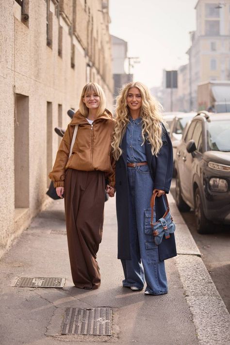 The 17 Best Looks From Milan Fashion Week 2023 | Who What Wear UK Milan Fashion Week 2023, Fashion Week 2023, Reworked Denim, Fashion Calendar, Milan Fashion Week Street Style, Utility Skirt, 2023 Ss, Maxi Coat, Satin Midi Skirt