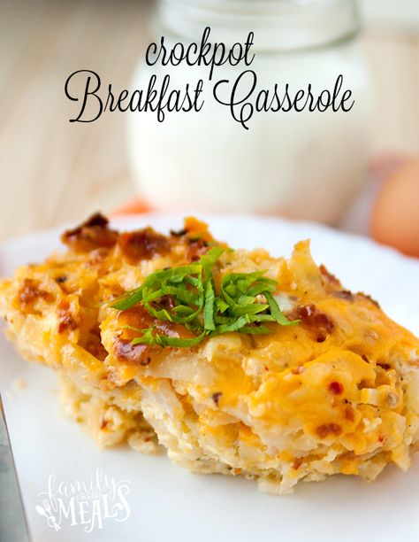 Crockpot Breakfast Casserole Breakfast Casserole Crockpot, Breakfast Crockpot, Ham Casserole Recipes, Casserole Crockpot, Morning Recipes, Crockpot Breakfast Casserole, Breakfast Crockpot Recipes, Crockpot Ham, Ham Casserole