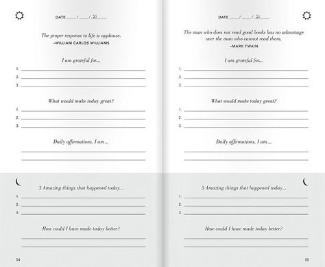 The five minute journal template, showing the questions asked in the journal. 5 Minute Journal Template, Ipad Templates, 5 Minutes Journal, 5 Minute Journal, Five Minute Journal, Tim Ferris, Diary Template, Gratitude Journals, Make Today Great