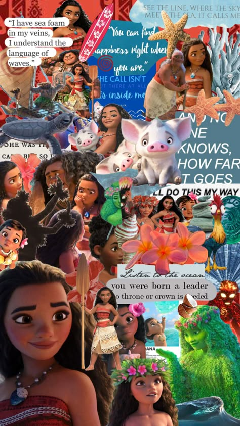 Moana Wallpaper Iphone, Moana Background, Moana Wallpaper, Disney Princess Enchanted Tales, Disney Moana Art, Moana Movie, Moana Disney, Disney Princess Moana, Movie Collage