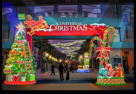 Christmas Entrance Arch, Christmas Carnival Decorations, Christmas Entrance Decor, Christmas Street Decorations, Airport Christmas, Event Entrance Arch Design, Places To Visit In Singapore, Event Entrance Arch, Christmas Entrance