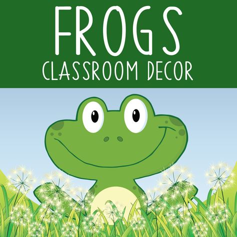 FROGS / Great resources for decorating your classroom / Banners, Posters, Alphabet Banners, Center Signs, Welcome Back activities, Word Walls, Clip Charts, Labels, Stationary, Note Cards, Printables, Math Posters, Number Line, Bulletin Board, Binder Covers, Desk Name plate Pond Bulletin Board Ideas, Frog Themed Bulletin Boards, Frog Classroom Door, Frog Bulletin Board Ideas, Frog Classroom Decorations, Frog Classroom Theme, Frog Theme Preschool, Frog Bulletin Boards, Preschool Classroom Themes