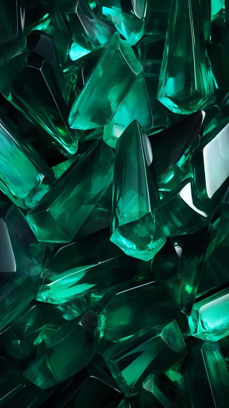 Green Crystals iPhone Wallpaper 4K - iPhone Wallpapers Crystal Iphone Wallpaper, Emerald Aesthetic, Phthalo Green, Iphone Wallpaper Hd, Amoled Wallpapers, Verde Smeraldo, 1st Apartment, Dark Green Aesthetic, Crystal Aesthetic