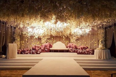 Reception Stage Decoration Ideas That Will Dominate 2020! | Indian Wedding Decorations Receptions, Reception Stage Decor, Wedding Stage Backdrop, Wedding Hall Decorations, Wedding Stage Decor, Wedding Background Decoration, Wedding Reception Backdrop, Wedding Stage Design, Luxury Wedding Decor