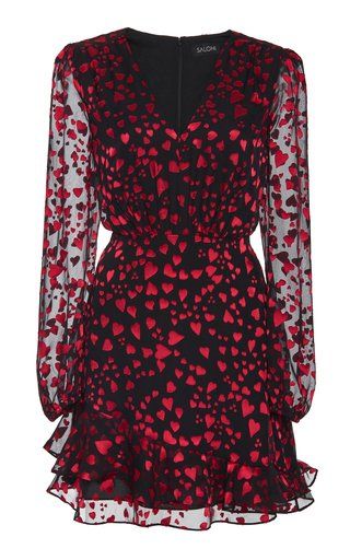 Heart Print Dress, Love Print, Rock Chic, Heart Dress, Night Party, Looks Chic, Printed Silk, Marchesa, Cocktail Hour