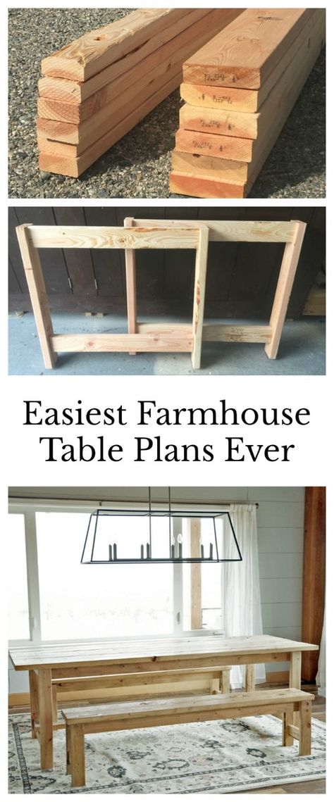 Farm Table Plans, Diy Esstisch, Farmhouse Table Plans, Diy Farmhouse Table, Diy Dining, Pallet Sofa, Wood Plans, Table 2, Diy Furniture Table