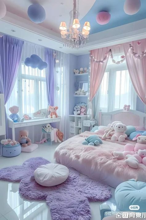 Softie Bedroom, Olive Bedroom, Room Redecorating, Girls Bedroom Makeover, Pastel Bedroom, Dream Bedroom Inspiration, Kawaii Bedroom, Kids Bedroom Inspiration, Pastel House