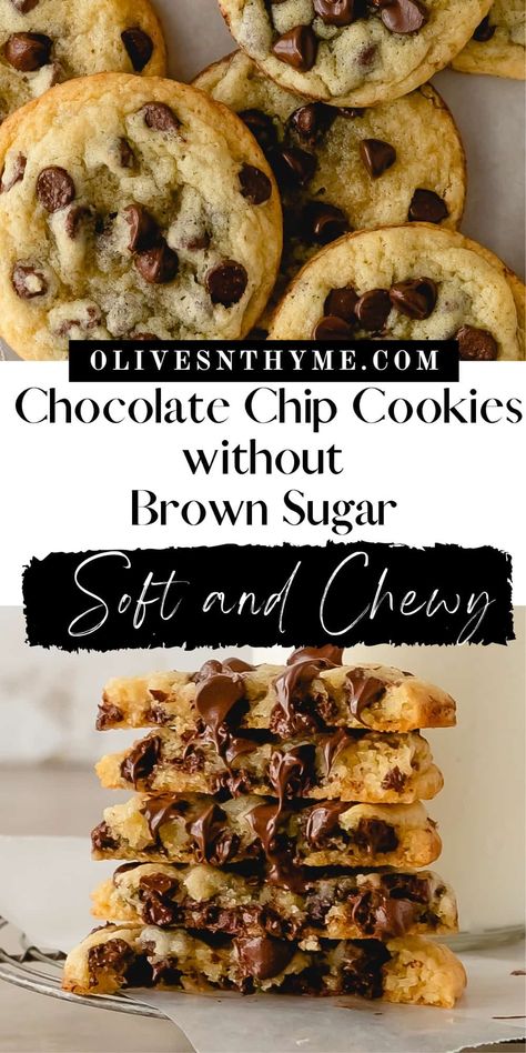 Home Made Chocolate Chip Cookies Easy, Easy Chocolate Chip Cookies Healthy, Chocolate Chip Peanut Butter Cookies Without Brown Sugar, Homemade Chewy Chocolate Chip Cookies, Homemade Chocolate Chip Cookies Without Baking Soda, Simple Ingredient Chocolate Chip Cookies, Dark Brown Sugar Chocolate Chip Cookies, Chocolate Chip Cookies With Brown Sugar, Chocolate Chip Cookies No Vanilla Extract