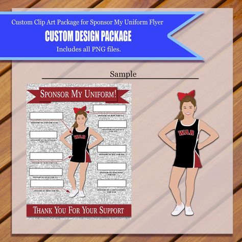 Sponsor My Uniform Fundraiser, Sponsor My Cheer Uniform Fundraiser, Cheer Printables, Cheer Flyer, Custom Flyers, Competitive Cheer, Cheer Uniform, Sign Off, Ice Queen