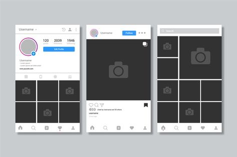 Insta Profile Template, Instagram Account Template, Instagram Page Template, Blank Instagram Template, Instagram Profile Design, Instagram Profile Template, Ticket Design Template, Persona 2, Buyer Persona