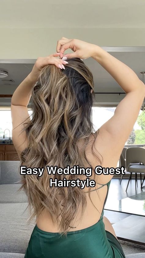 Wedding Day Guest Hairstyles, Easy Hair Style For Wedding Guest Step By Step, Easy Hairstyles For Long Hair For Wedding, Easy Western Hairstyles, Easy Wedding Guest Hairstyles For Long Hair, Easy At Home Hairstyles, Easy Wedding Guest Hairstyles Medium, Box Braids With Undercut, Easy Hairstyles For Wedding Guest