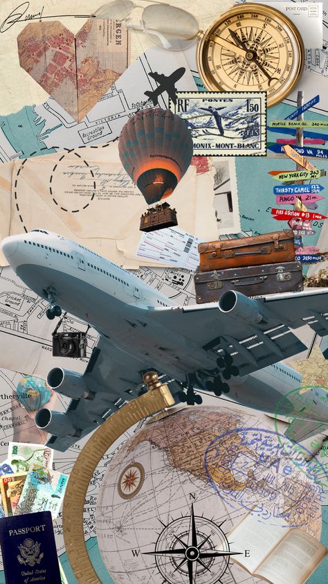 Wallpaper For Pilot, Travel Collage Ideas, Travel Collage Aesthetic, Aviation Aesthetic Wallpaper, Aviation Wallpaper Iphone, Creative Wallpapers Iphone, Wanderlust Wallpapers, Airplane Wallpaper Aesthetic, Travel Aesthetic Wallpaper Iphone