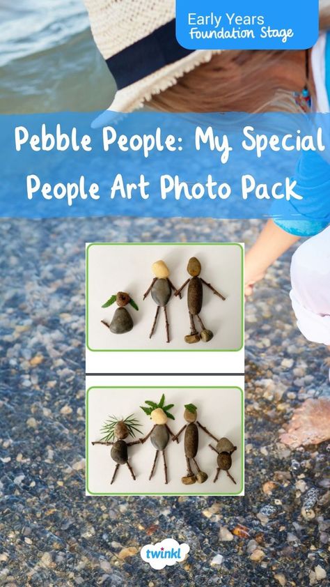 Are you looking for a nature-based activity to explore families and special people with young children? 
Then look no further- this is the perfect resource! Download, print and laminate this set of art based photos of different arrangements of pebble people. All About Me Eyfs, Natural Resources Activities, All About Me Topic, All About Me Activity, Family Activities Preschool, Reception Classroom, Pebble People, Early Years Foundation Stage, All About Me Activities