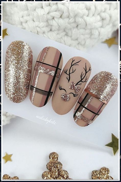 Winter Nails Glitter - Buy while it is still available - So act right now! Click to visit! Nail Designs Fall/winter, X Mas Nails Christmas Ideas, Cute Christmas Nails For Teens, Pink Holiday Nail Designs, Nail Art Xmas Ideas, Fall Christmas Nail Designs, Pink And Blue Winter Nails, Winter Ombré Nails, Christmas Nails For Black Women