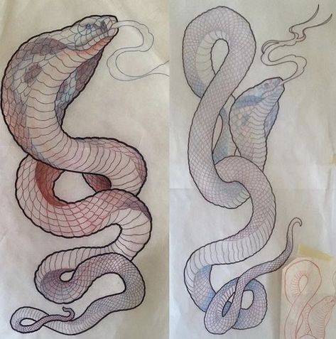 Neo Traditional Art, Cobra Tattoo, Neo Tattoo, Armband Tattoos, Snake Drawing, Ink Pen Art, Small Quote Tattoos, Abc Art, Snake Tattoo Design