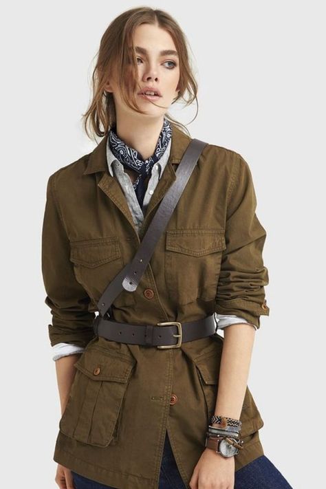 Explorer Archetype, Explorer Outfit, Moda Safari, Safari Outfit, Safari Outfits, Cloth Brand, Adventure Outfit, Safari Jacket, Safari Style