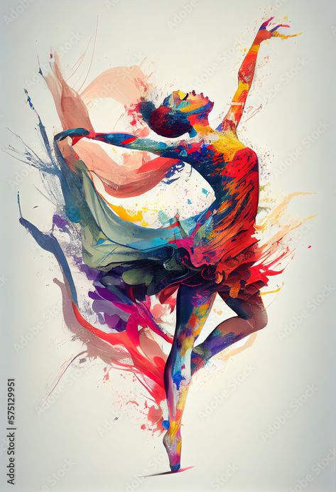 Watercolor Body Painting, Contemporary Dance Drawing, Danza Aesthetic, Bailarina Aesthetic, Pre Historia, Isabella Garcia, Dancer Drawing, Dancers Pose, Dancing Drawings