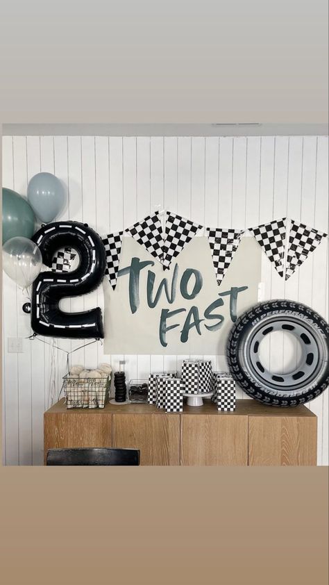 Two Fast To Furious Birthday, Two Fast Birthday Outfit, Two Fast Birthday Party Boy, Two Fast Birthday Cake, Two Fast Party, Growing Up Two Fast, Festa Monster Truck, Car Theme Birthday, Γενέθλια Mickey Mouse