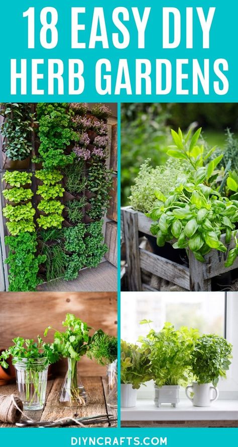 WOW! This list of fun and super easy DIY herb gardens is just what you need! Indoor and outdoor versions make it easy for anyone to grow herbs at home! #HerbGarden #Gardening #Garden #FreshHerbs #BackyardGarden Moveable Herb Garden, Mobile Herb Garden, Spice Plants Herbs Garden, Countertop Herb Garden Ideas, Spice Garden Outdoor, Herb Balcony Garden, Herb Organisation, Herbs Planter Ideas, Indoor Herb Garden Diy Apartments