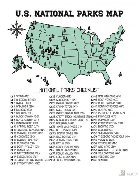 Are you wanting to explore as many of the 61 U.S. National Parks as possible? Print out your free National Parks Map (PDF) to use as a visual of where the parks are located so you can start making your travel plans. Included is a National Parks checklist, an 11 x 14 wall hanging size and 8 x 10 size. This will make the perfect addition to your RV decor, as a display piece in your home or your office. Includes all 61 U.S. National Parks, updated for 2020 #nationalparks #maps #checklist #printable National Park Map Usa, Usa Map Aesthetic, National Parks Aesthetic, National Parks Checklist, National Park Checklist, National Park Bucket List, Map Aesthetic, Aesthetic Usa, Roadtrip Aesthetic