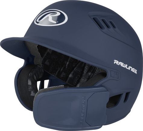 PRICES MAY VARY. IDEAL FOR HIGH SCHOOL AND YOUTH ATHLETES, this Rawlings R16 Reverse baseball batting helmet features Heat Exchange ventilation technology that helps release heat and circulates cooler air through the helmet's venting system REVERSIBLE EXTENSION PIECE allows both right-handed and left-handed batters to adjust the EXT piece as needed to either side of the helmet IMPROVED COMFORT AND FIT thanks to wrapped jaw pads SEAMLESS EXTENSION PIECE provided by the TPU rubber piece that conce Baseball Batter, Senior Softball, Rawlings Baseball, Baseball Helmet, Wood Bat, Batting Helmet, Louisville Slugger, Batting Gloves, Helmet Accessories