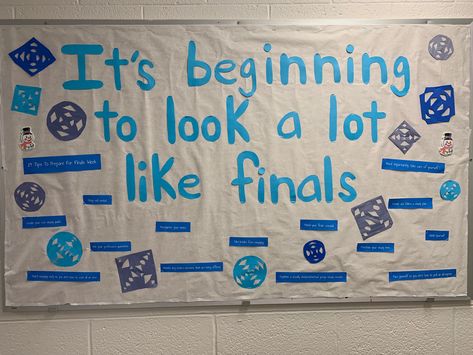 Fall 2020 RA bulletin board with tips for finals week Finals Week Bulletin Board, Ra Finals Bulletin Board, Finals Bulletin Board Ra, Ra Bulletins, Ra Boards, Ra Bulletin Boards, Door Decs, Finals Week, Friends Wallpaper