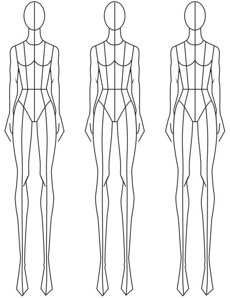 Fashion Sketching: a Step-by-step Guide to Drawing the Basic Fashion Croquis with 9 Heads Proportions — amiko simonetti Pose Mode, Lukisan Fesyen, Fashion Illustration Template, Fashion Sketch Template, Fashion Model Drawing, Croquis Fashion, Fashion Figure Templates, Fashion Illustration Poses, Fashion Model Sketch