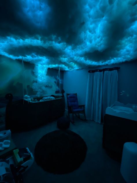 Dyi baby renovations Cloud Lights Bedroom Ceiling, Viking Room Decor, Viking Baby Nursery, Cloud Ceiling Decor, Cloud Ceiling Bedroom, Viking Bedroom Ideas, Room Clouds, Sky Room, Cloud Ceiling